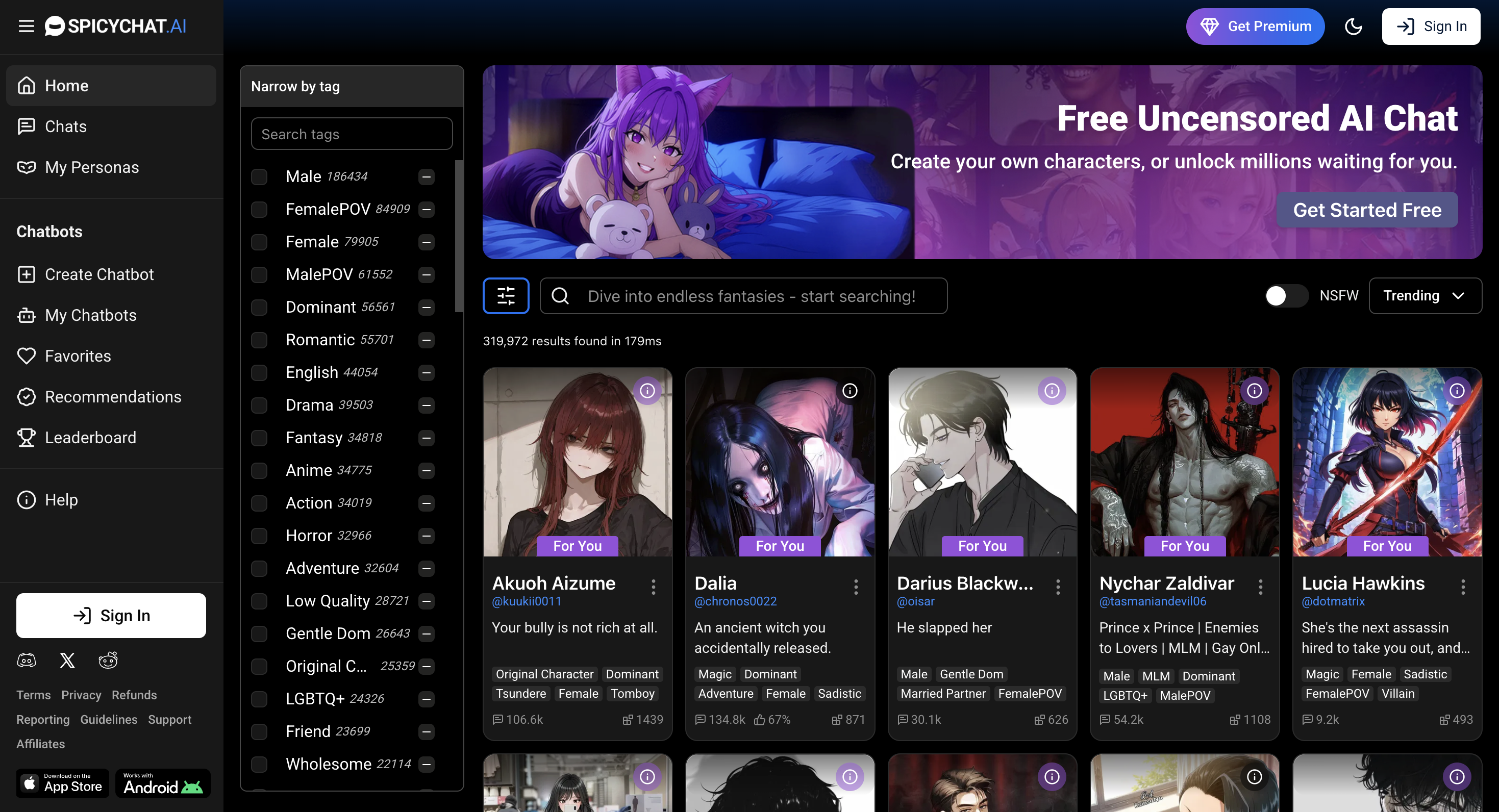 SpicyChat AI screenshot 1